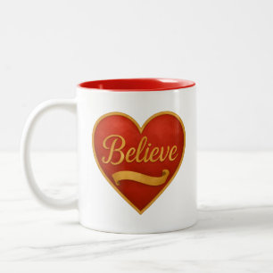Glaube Rotes Herz Zweifarbige Tasse