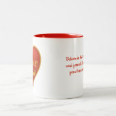 Glaube Rotes Herz Zweifarbige Tasse (Mittel)