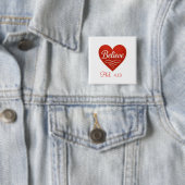 Glaube rotes und weißes Herz Button (Beispiel)
