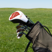Glaube rotes und weißes Herz Golf Headcover (In SItu)