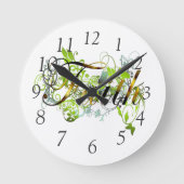 Glaube Runde Wanduhr (Vorderseite)