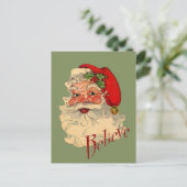 Glaube Santa Feiertagspostkarte (Stehend Vorderseite)