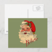 Glaube Santa Feiertagspostkarte (Vorne/Hinten)