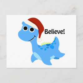 Glaube! Santa Nessie Feiertagspostkarte