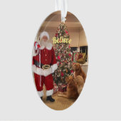 Glaube - Santa Ornament mit Hunden (Vorderseite)