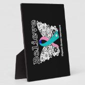 Glaube - Schilddrüsenkrebs-Schmetterling Fotoplatte (Seite)