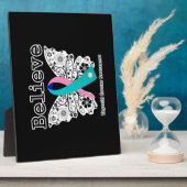 Glaube - Schilddrüsenkrebs-Schmetterling Fotoplatte (Seite)