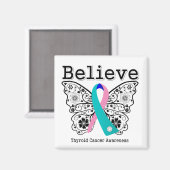 Glaube - Schilddrüsenkrebs-Schmetterling Magnet (Vorderseite/Rückseite)