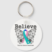 Glaube - Schilddrüsenkrebs-Schmetterling Schlüsselanhänger (Vorderseite)