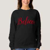 Glaube - Schwarz - Script Sweatshirt (Vorderseite)