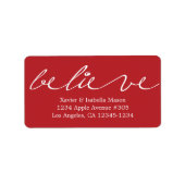 Glaube Script Adressaufkleber (Vorne)