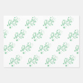 Glaube Script | Classy Holiday Snowflake Geblüht Geschenkpapier Set (Vorderseite 2)