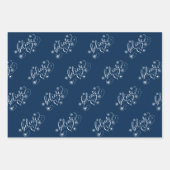 Glaube Script | Moody Jewel Tone Holiday Geblüht Geschenkpapier Set (Vorderseite 2)