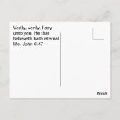 Glaube, sei lebend in Jesus, Christlich Postkarte (Rückseite)