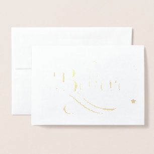 Glaube Silver Gold Weihnachtsreise Foil Card Folienkarte