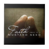 Glaube so klein wie ein Senfkorn Fliese (Vorderseite)