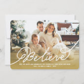 Glaube Star Calligrafie Religiöses Weihnachtsfest Feiertagskarte (Vorderseite)