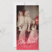 Glaube Star Calligrafie Religiöses Weihnachtsfest  Feiertagskarte (Vorderseite)