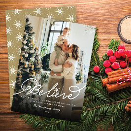 Glaube Star Calligrafie Religiöses Weihnachtsfest  Feiertagskarte