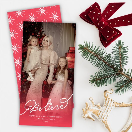 Glaube Star Calligrafie Religiöses Weihnachtsfest  Feiertagskarte