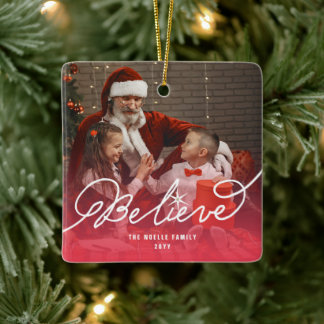 Glaube Star Calligrafie Religiöses Weihnachtsfest  Keramikornament