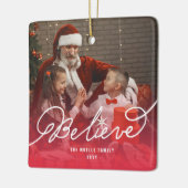 Glaube Star Calligrafie Religiöses Weihnachtsfest Keramikornament (Links)