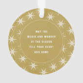 Glaube Star Calligrafie Religiöses Weihnachtsfest Ornament (Rückseite)