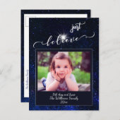 Glaube Starry Night Sky Foto und Kalligrafie Postkarte (Vorne/Hinten)