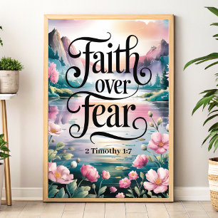 Glaube statt Angst – Christliche Wandkunst für Fra Poster