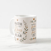 Glaube statt Angst | Glaube-basierter Kaffeebecher Kaffeetasse (Vorderseite Links)