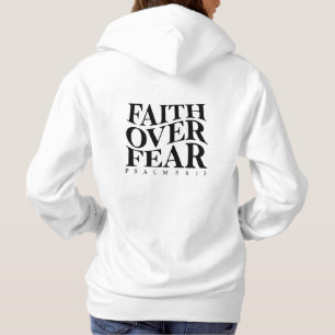 Glaube statt Angst Psalm 56:3 Christlicher Bibelve Hoodie