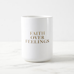 Glaube statt Gefühle – Christliche Fitness-Motivat Kaffeetasse