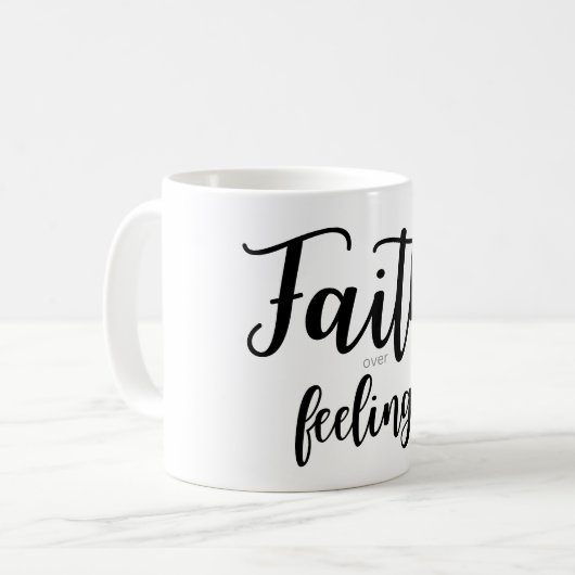 Glaube statt Gefühle Kaffeetasse (Vorderseite Links)