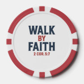 Glaube statt Sicht 2 Kor 5:7 Pokerchips (Vorderseite)