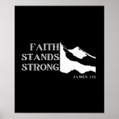Glaube steht stark - James 1:12 Poster (Vorne)