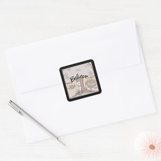 Glaube Tree Quadratischer Aufkleber (Umschlag)