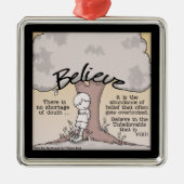 Glaube Tree Silbernes Ornament (Vorne)