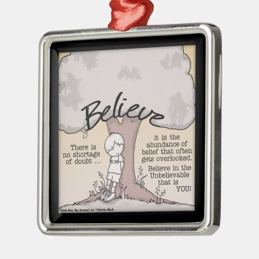 Glaube Tree Silbernes Ornament (Links)