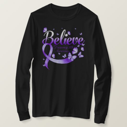 Glaube TRISOMY 18 ver2Butterfly T-Shirt (Design vorne)