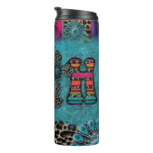 Glaube: Türkis, Leopard, Gemustert Thermosbecher (Nach rechts gedreht)