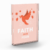 Glaube über Angst - Acrylblock Fotoblock (Links)