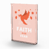 Glaube über Angst - Acrylblock Fotoblock (Rechts)