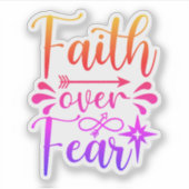 Glaube über Angst Aufkleber (Vorderseite)