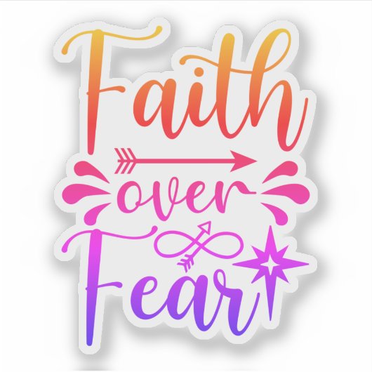 Glaube über Angst Aufkleber (Vorderseite)