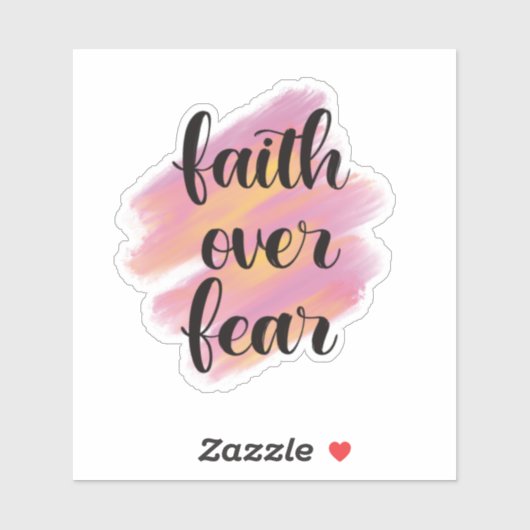 Glaube über Angst Aufkleber (Blatt)