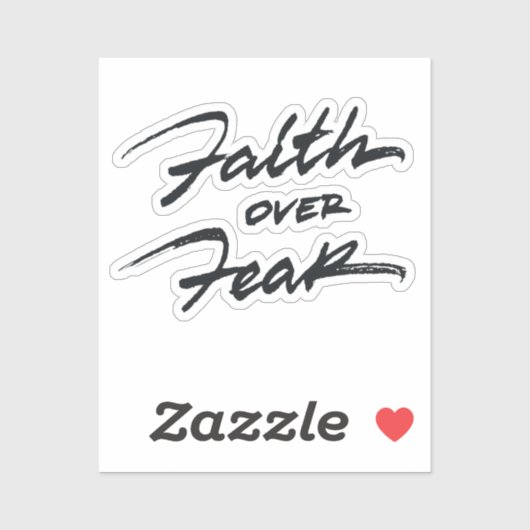 Glaube über Angst Aufkleber (Blatt)