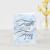 Glaube über Angst, blau Karte (Gelbe Blume)