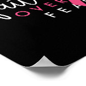 Glaube über Angst Brustkrebs Bewusstsein Pink Ribb Poster (Ecke)