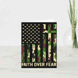 Glaube Über Angst Christlich Amerikanische Flagge  Karte