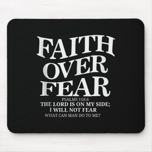 Glaube über Angst Christlich (auf der Rückseite) I Mousepad (Vorne)